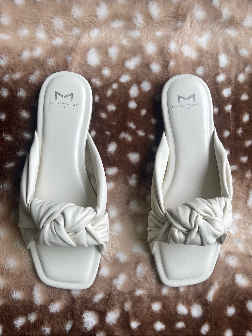 Marc fisher white sandals